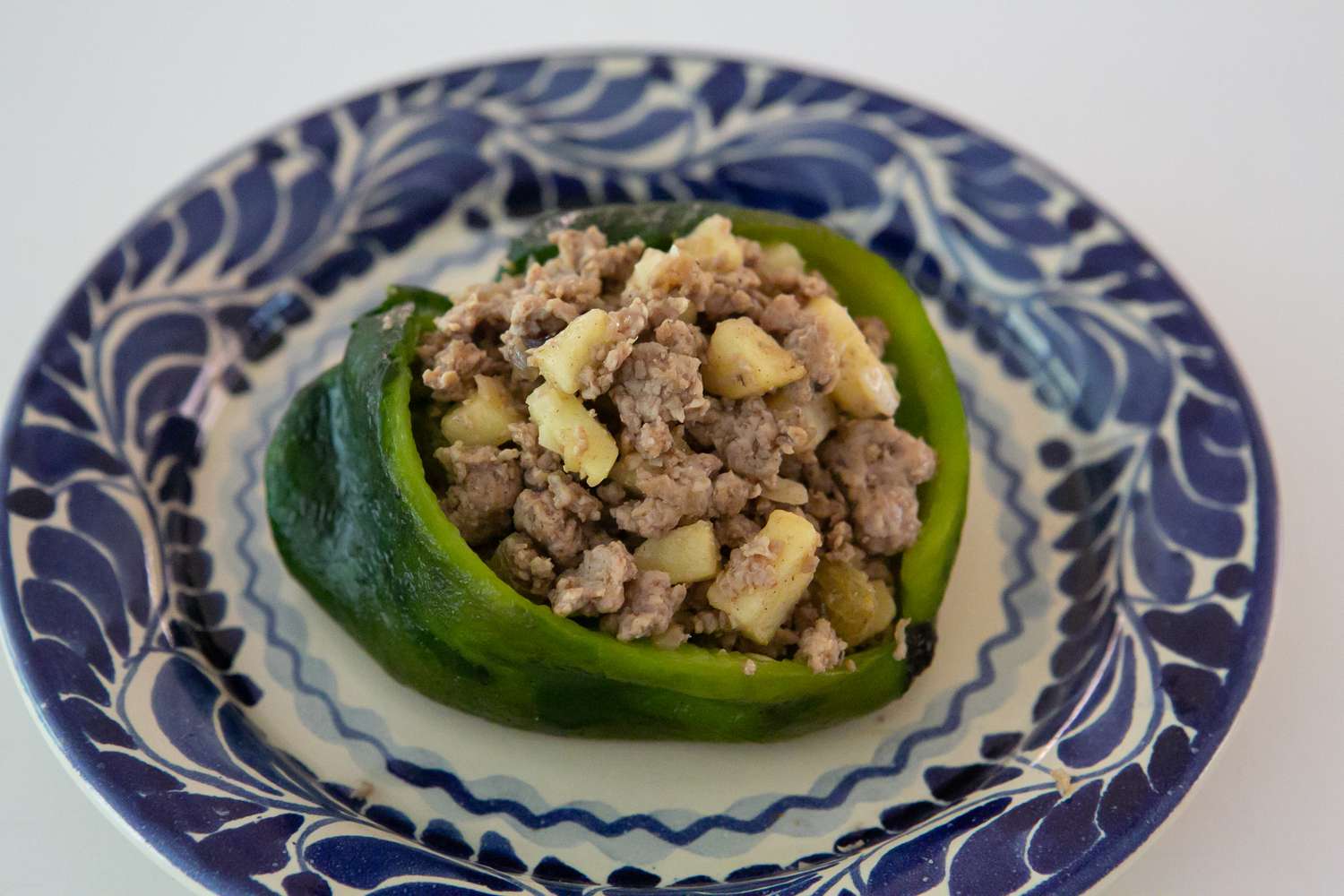 Chile en Nogada on a Plate