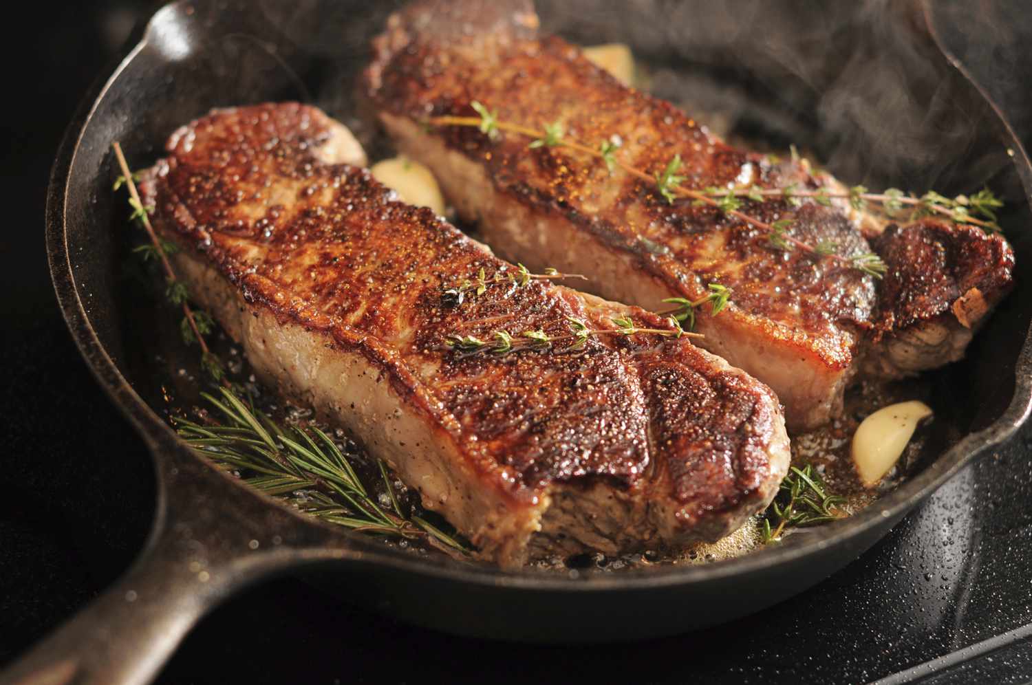 Pan Seared steak basted with butter recipe