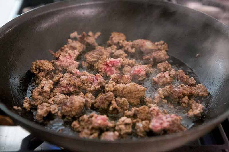 Best Sloppy Joe Recipe brown the meat on the other side