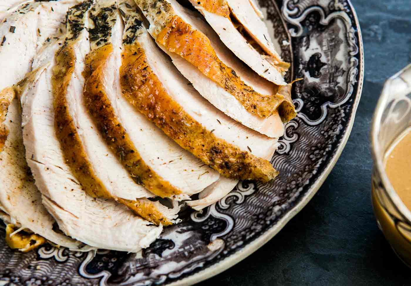 Roast Turkey Breast with Garlic Gravy