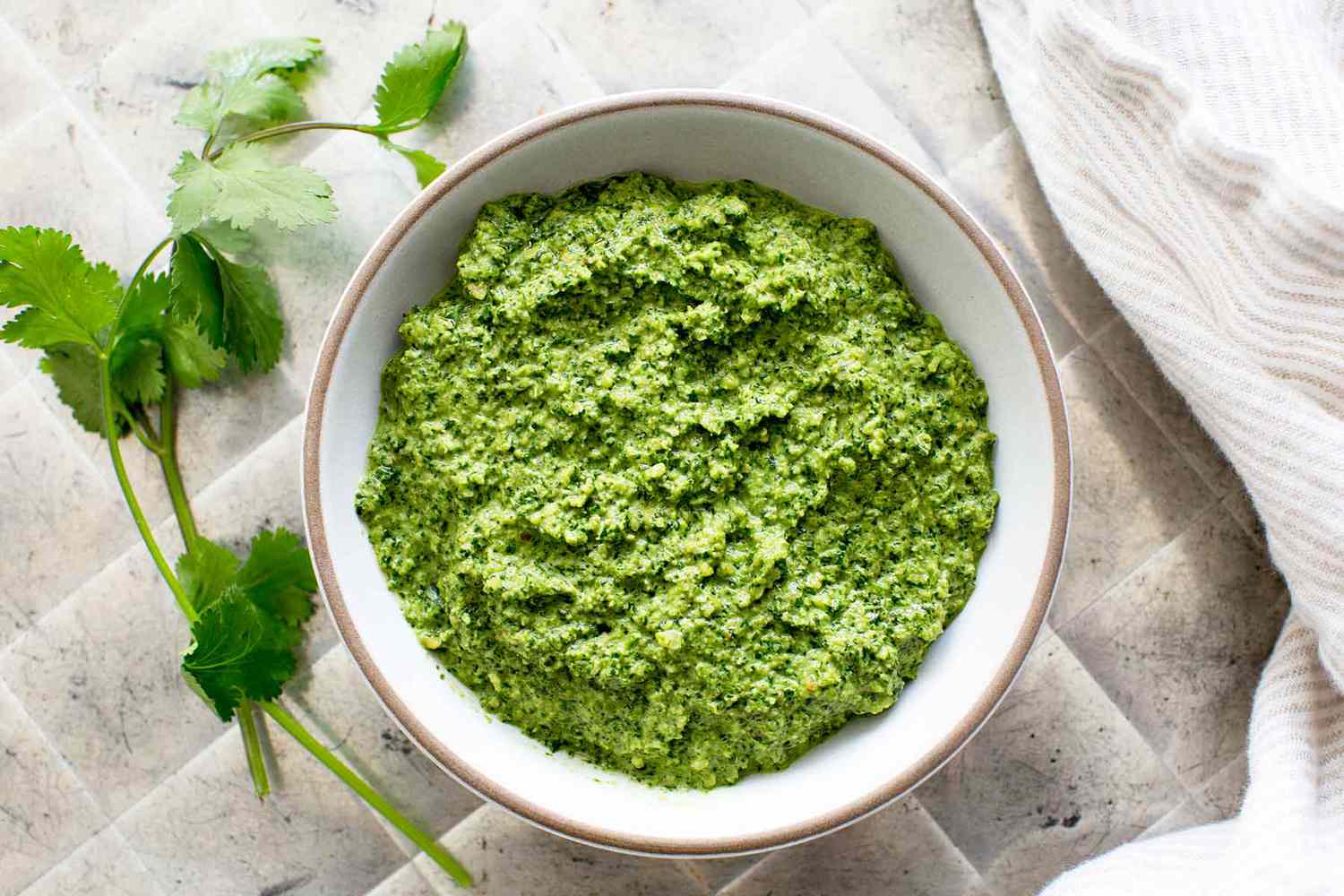 Cilantro Pesto in a bowl
