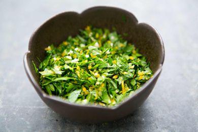 parsley, garlic and lemon zest Gremolata