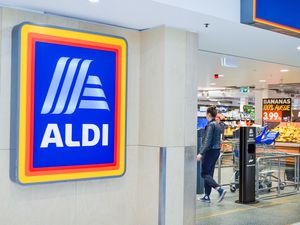 An Aldi supermarket entrance