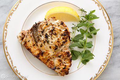 Grilled Swordfish Steaks with Lemon Oregano Marinade