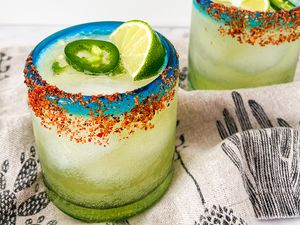 2 glasses of spicy margarita