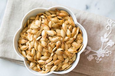 Roasted Pumpkin Seeds in a bowl