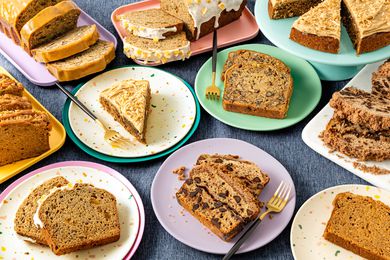 Banana bread on a table