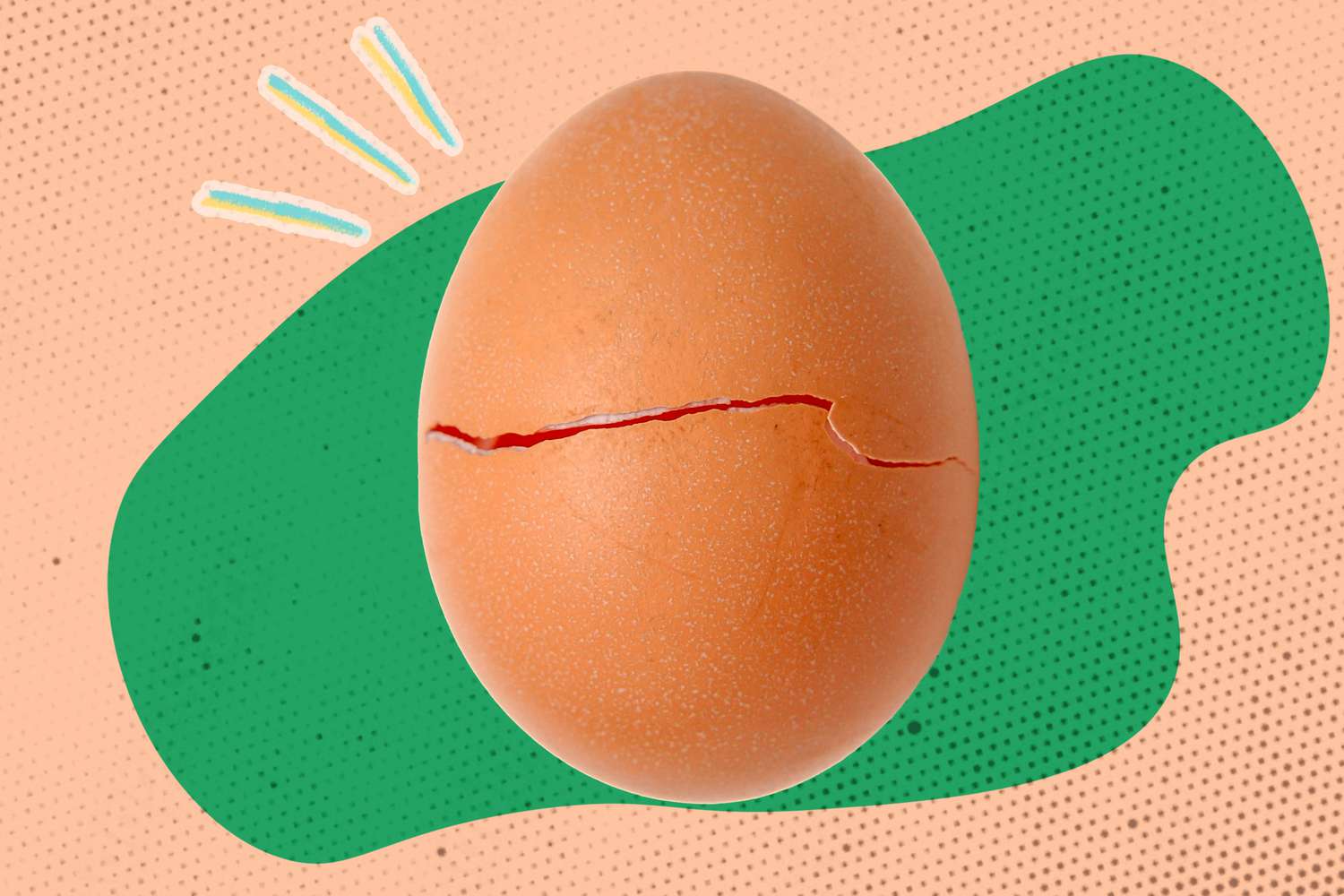 Egg with small crack