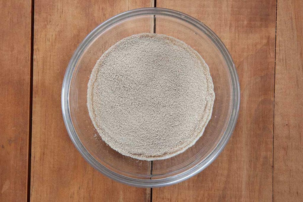 Yeast in a bowl for angel biscuit recipe