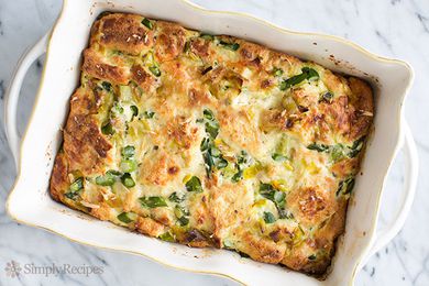 Breakfast Casserole with Leeks and Asparagus