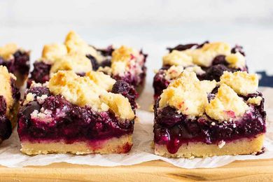 Blueberry Crumb Bars with Shortbread Crust