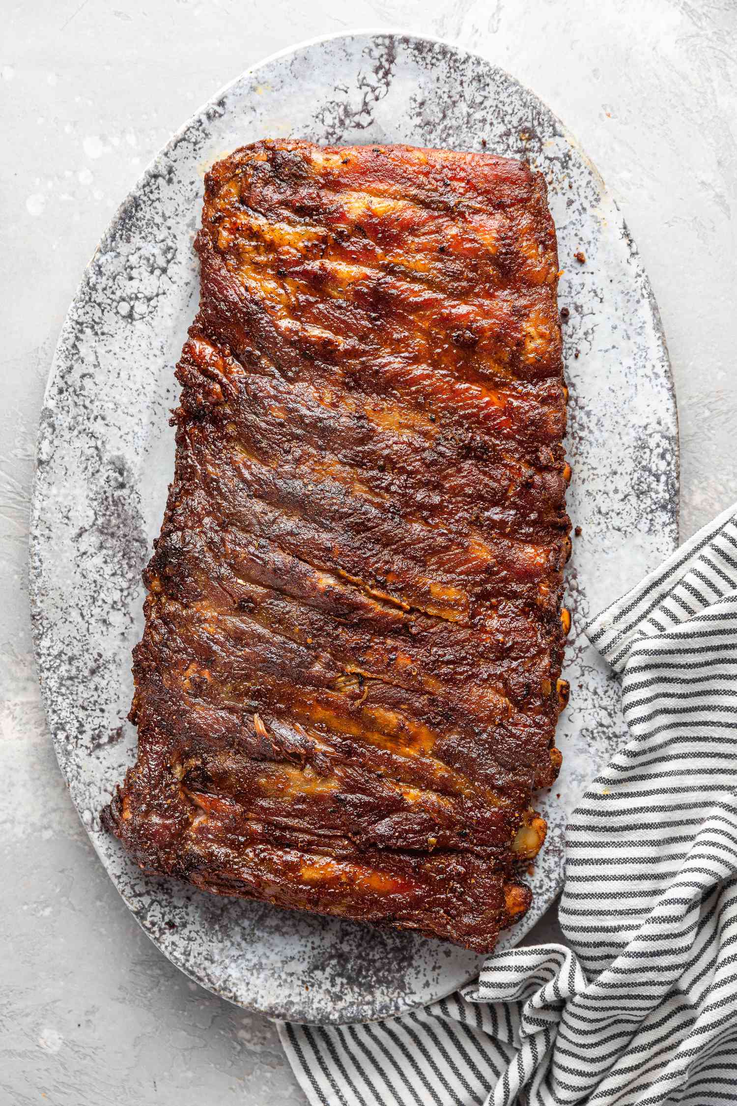 Memphis-Style Pork Ribs on a Platter