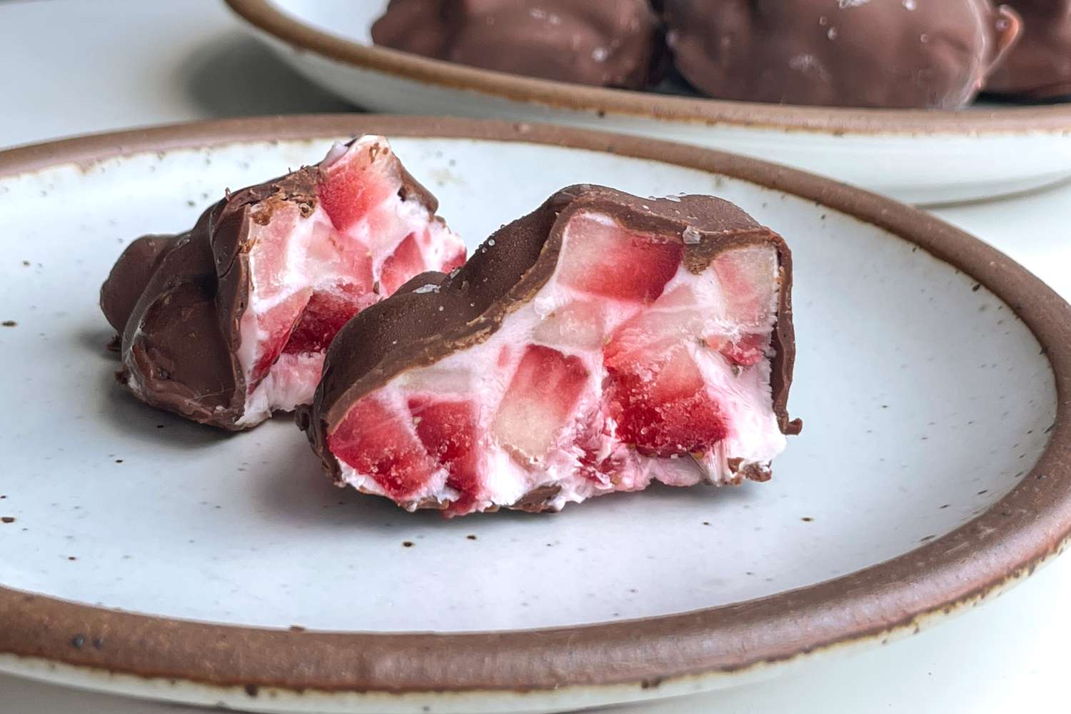 strawberry yogurt cluster on plate