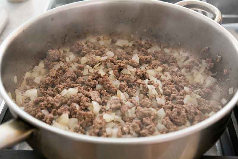 hamburger recipes with browned hamburger and onions