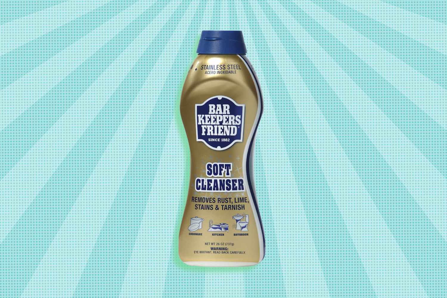 A bottle of Bar Keepers Friend soft cleanser