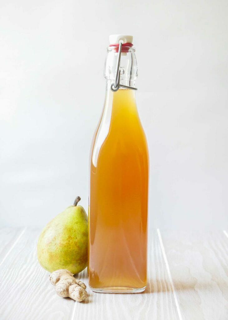 pear ginger shrub syrup