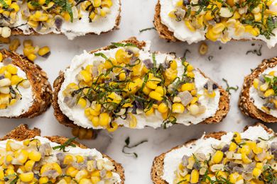 Corn and Ricotta Bruschetta 