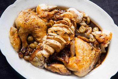 Roast Chicken with Grapes