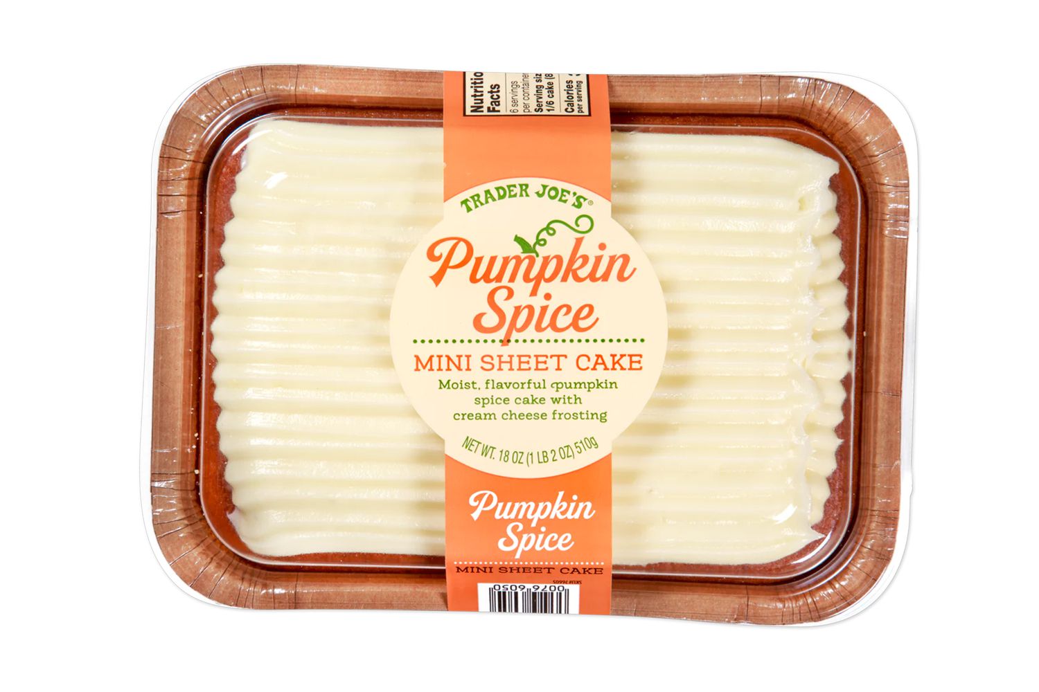 Trader Joe's pumpkin spice mini sheet cake