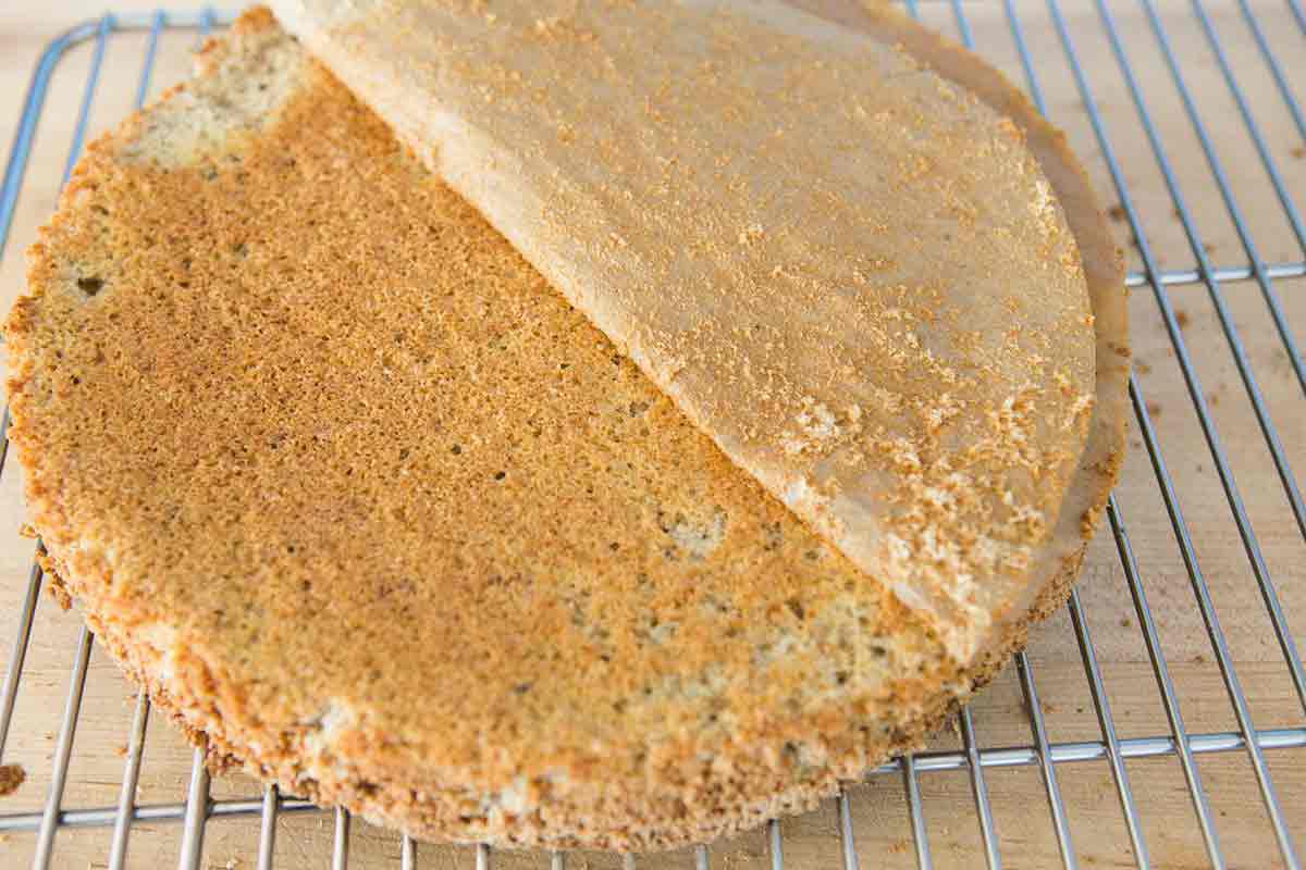 walnut mocha torte remove paper