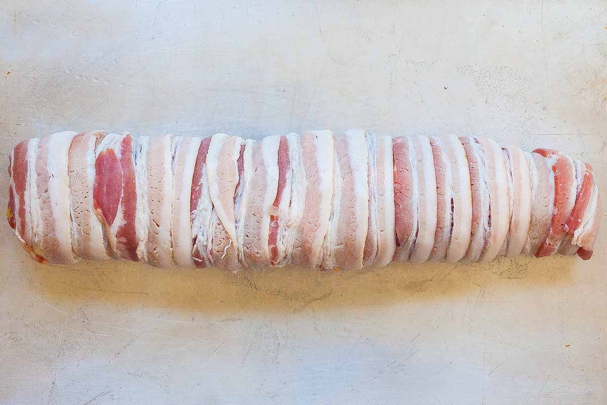 bacon wrapped pork loin