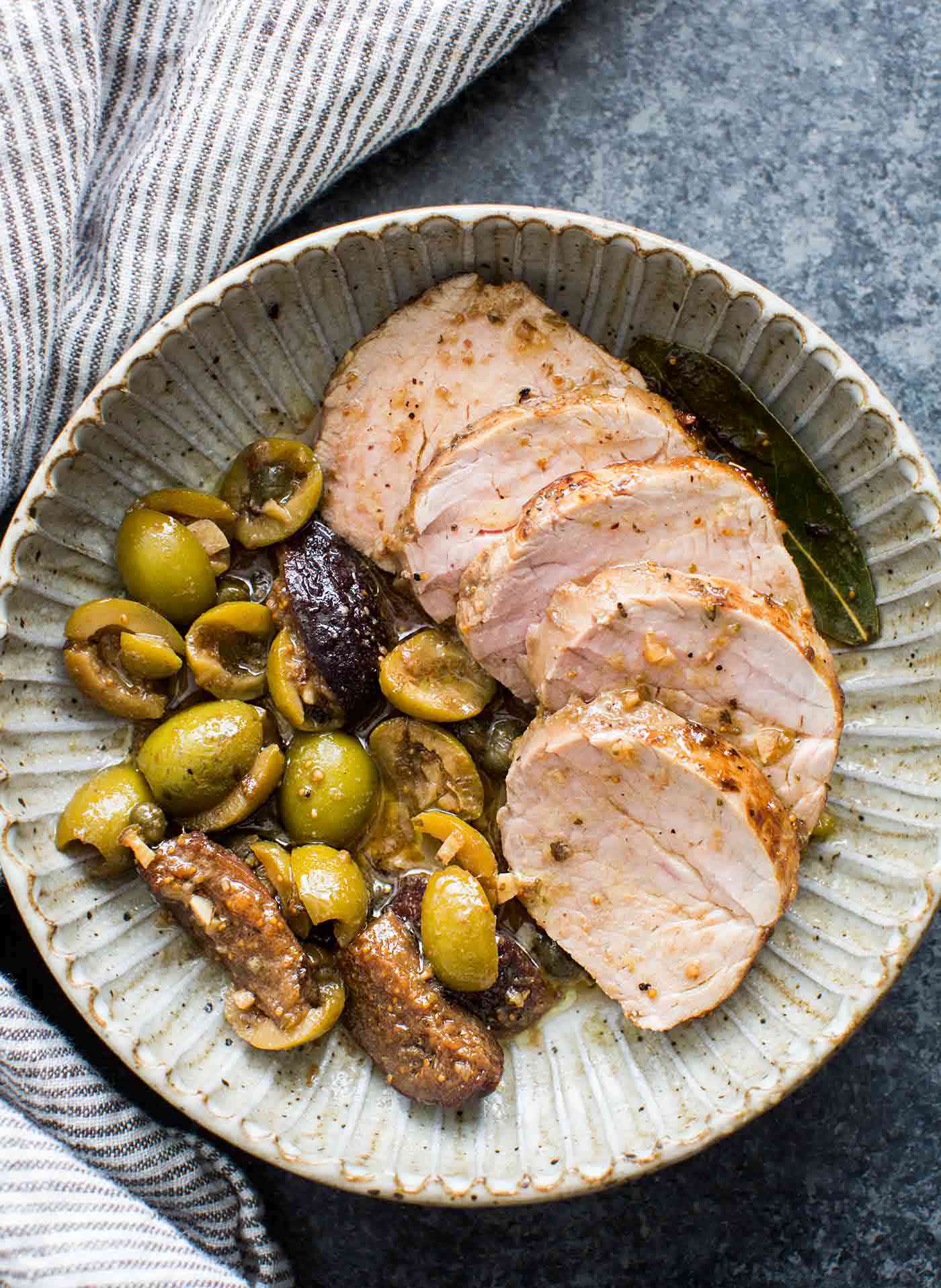 Pork Tenderloin with Figs and Olives