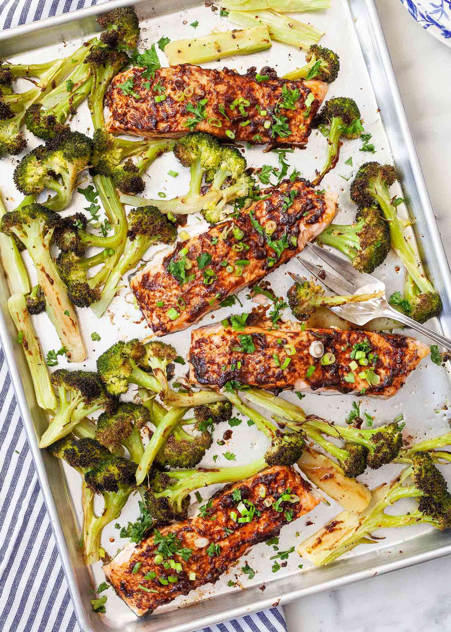 Sheet Pan Salmon with Broccoli - Ready to Eat
