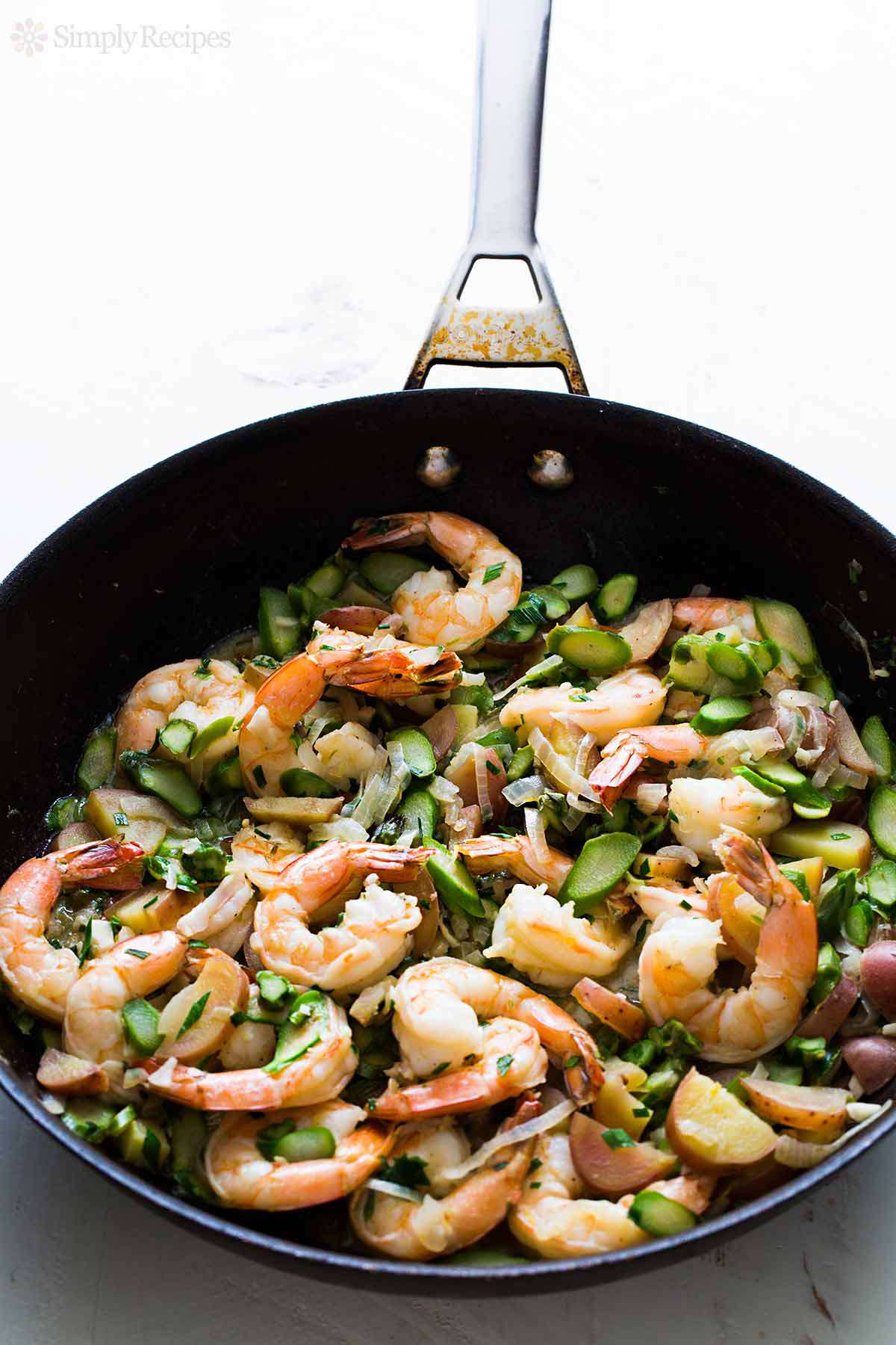 Skillet Shrimp Asparagus