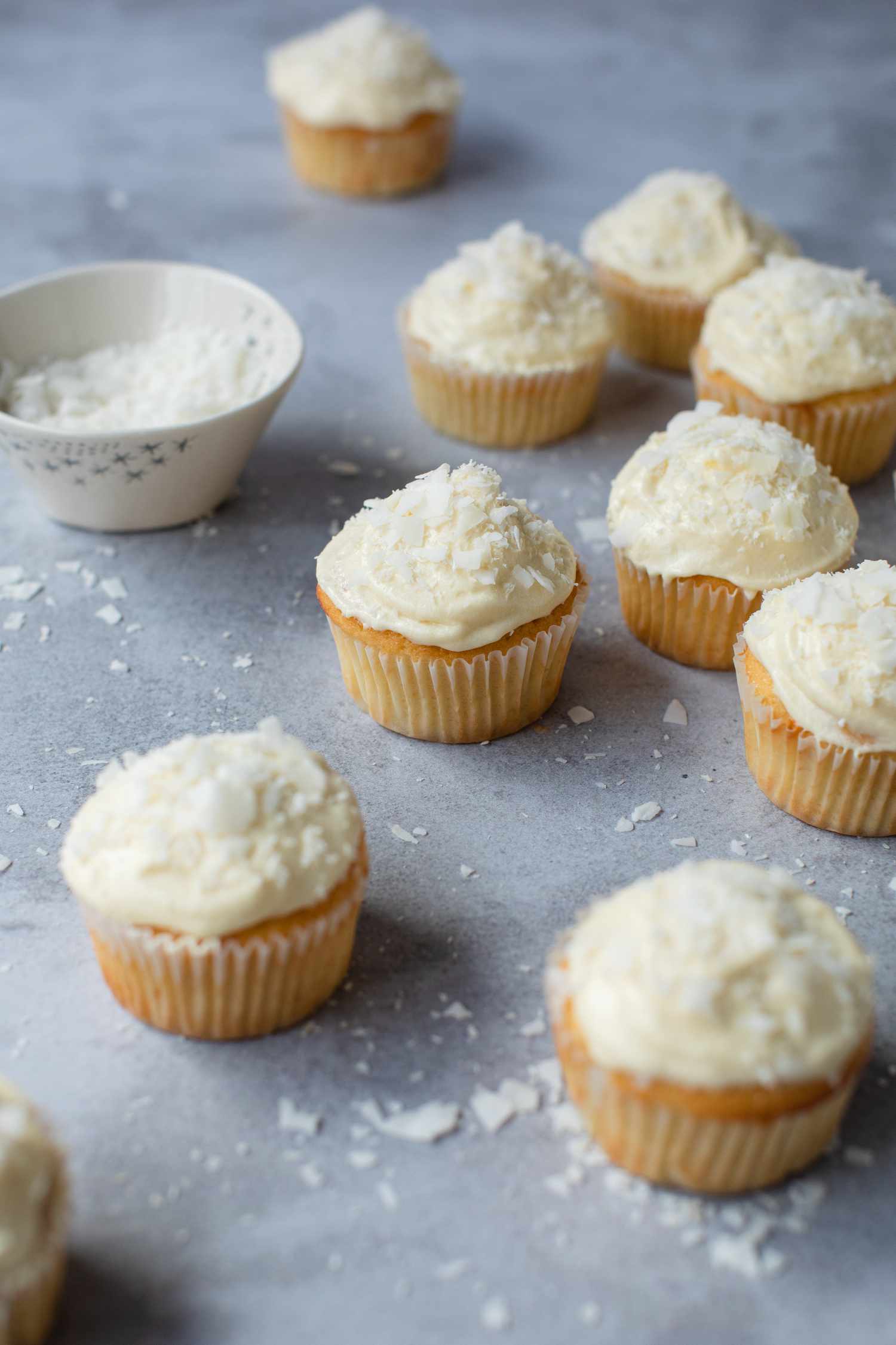 Coconut Cupcakes with Coconut Cream Cheese Frosting