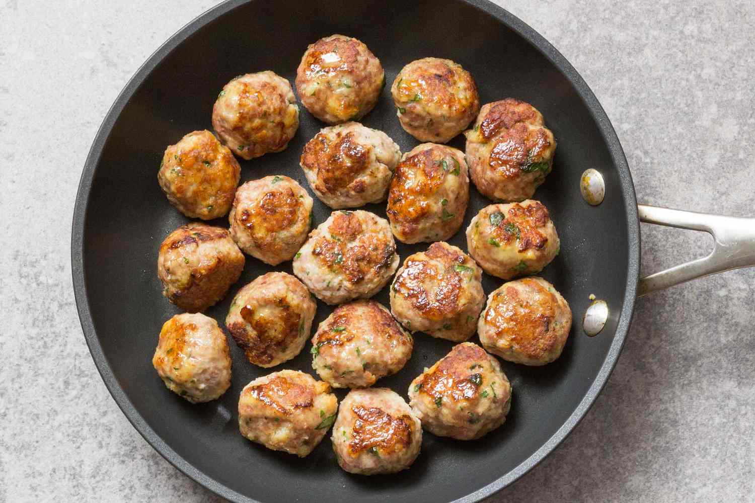 Turkey Meatballs in a skillet