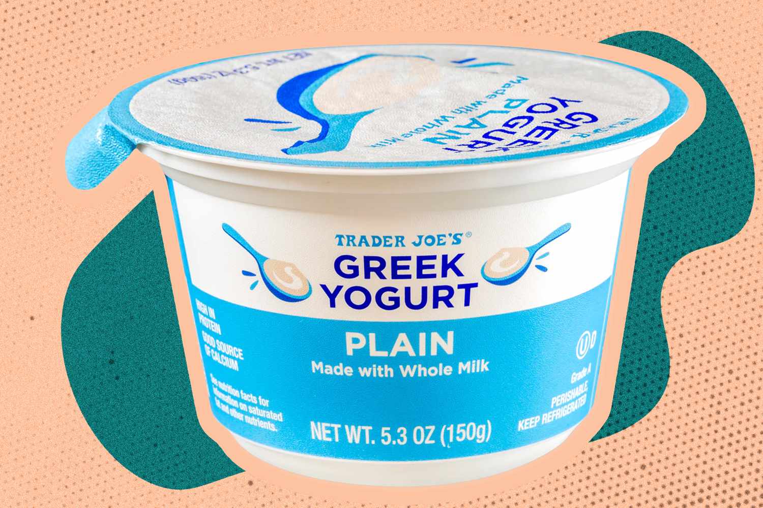 single serving of Trader Joe's Greek Yogurt cup
