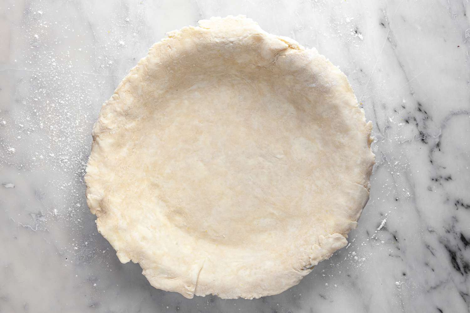 Pie Dish Lined with Pie Dough