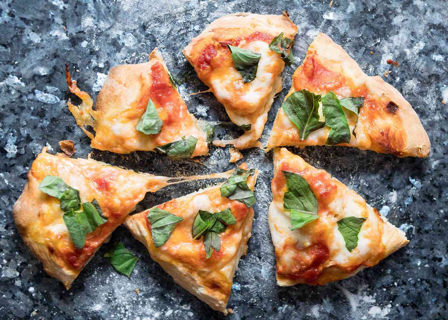 No-Knead Pizza Dough with toppings