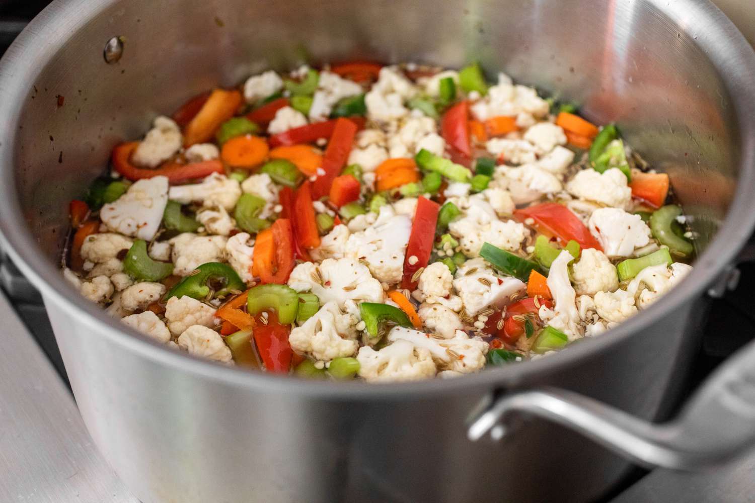 Vegetables Boiled in a Pot for Giardiniera