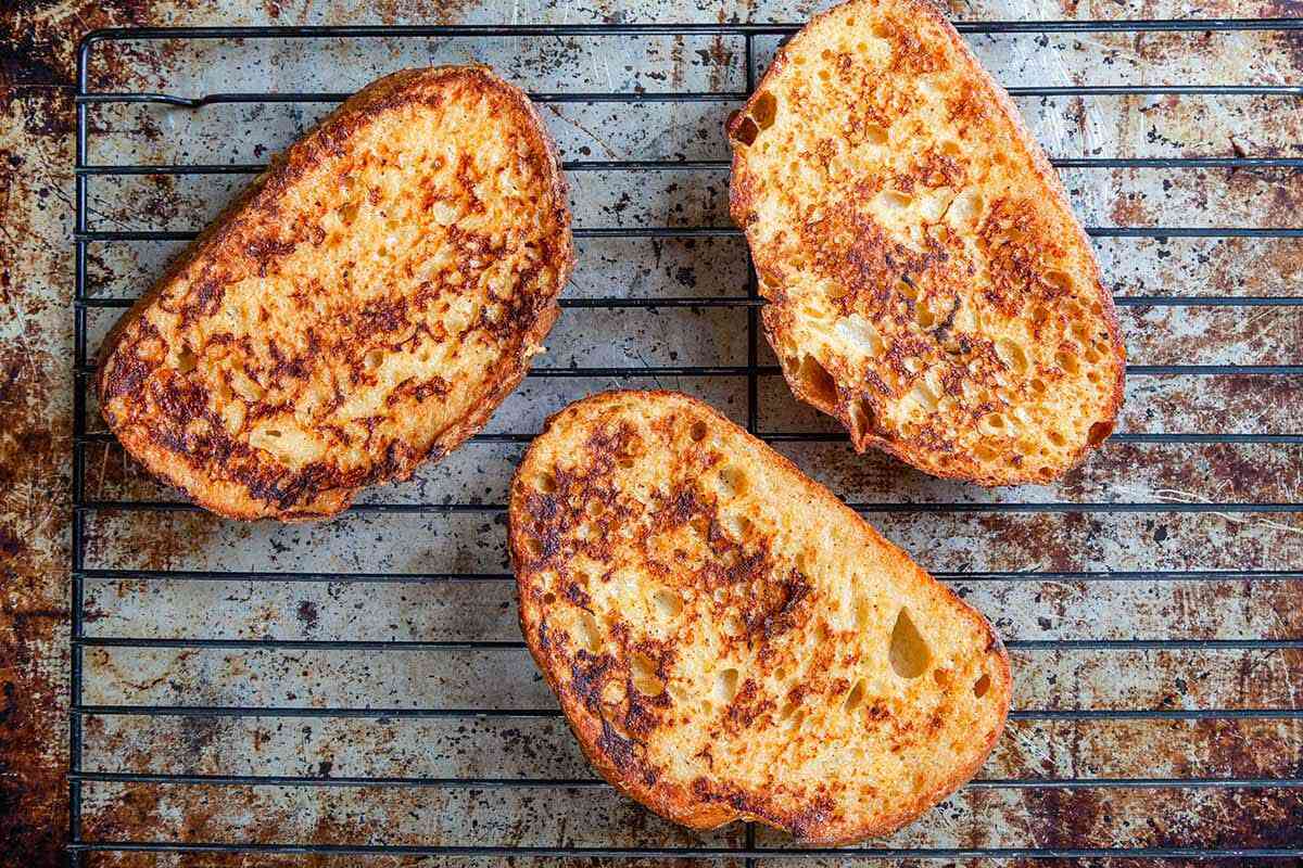 French Toast with Eggnog transfer to wire rack