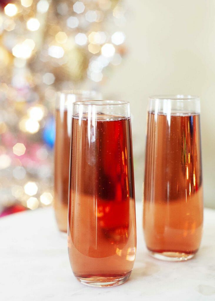 Champagne Cocktail with Chambord