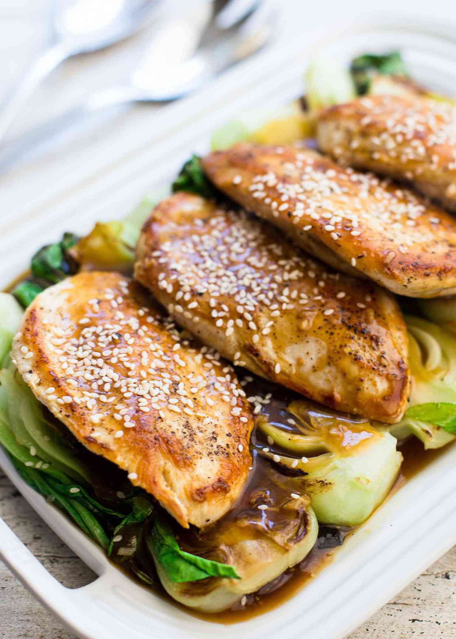 Skillet Chicken with Bok Choy