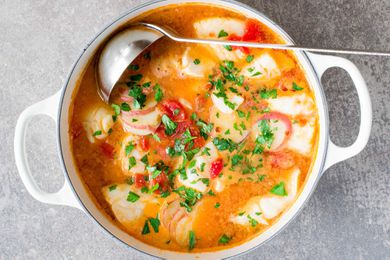 Fish Stew with Ginger and Tomatoes