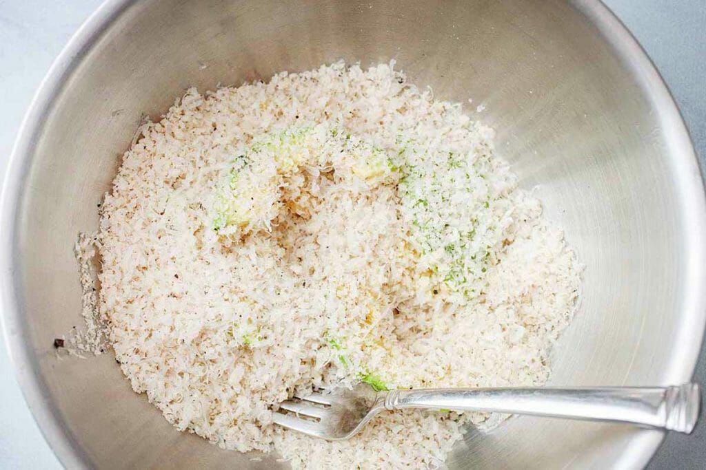Breading for baked avocado fries in the air fryer