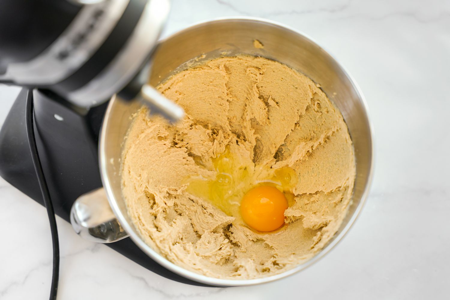 Add egg to batter