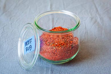 Best steak rub - beef rub in jar with lid