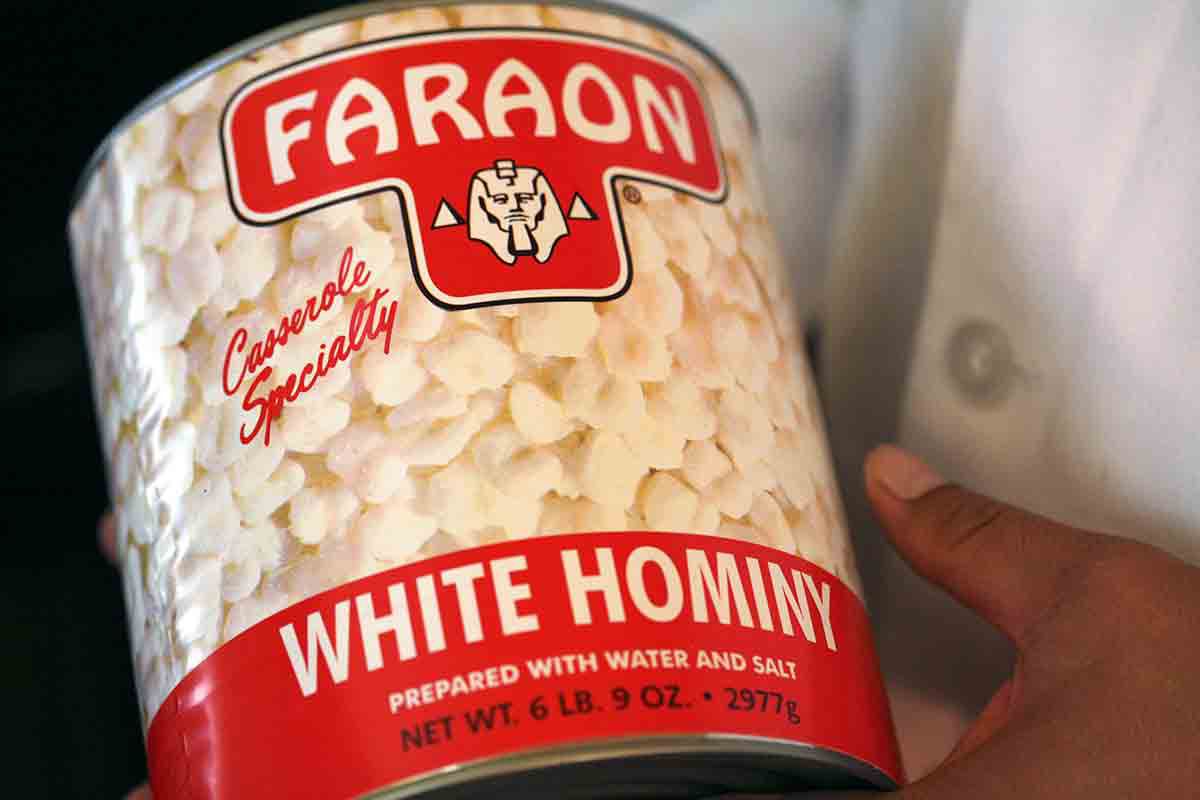 large can of hominy for pozole