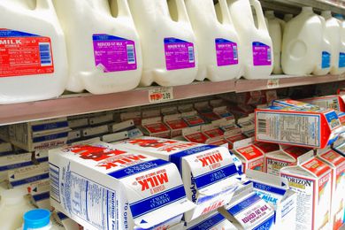 milk at store