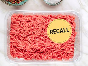 Container of ground beef