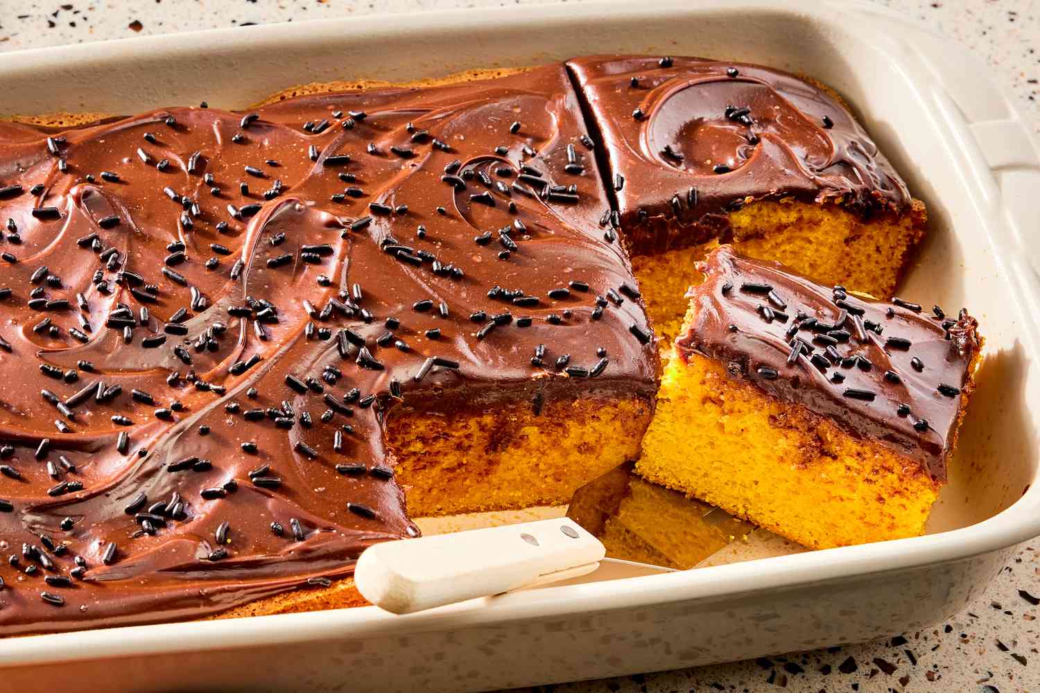 Brazilian Carrot Cake in a baking dish