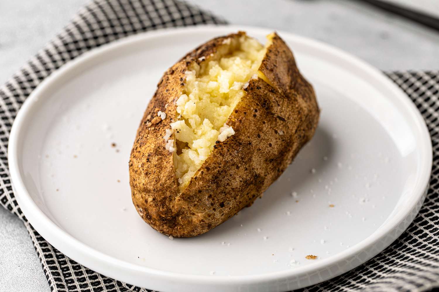 Grilled Baked Potato on a Plate