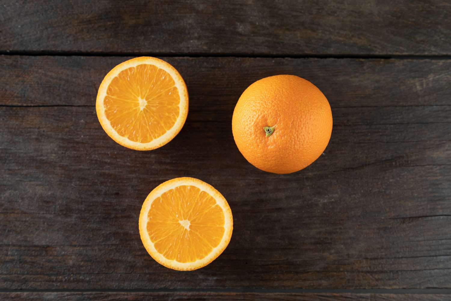 Naval oranges on dark background