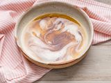 Browned butter in a bowl