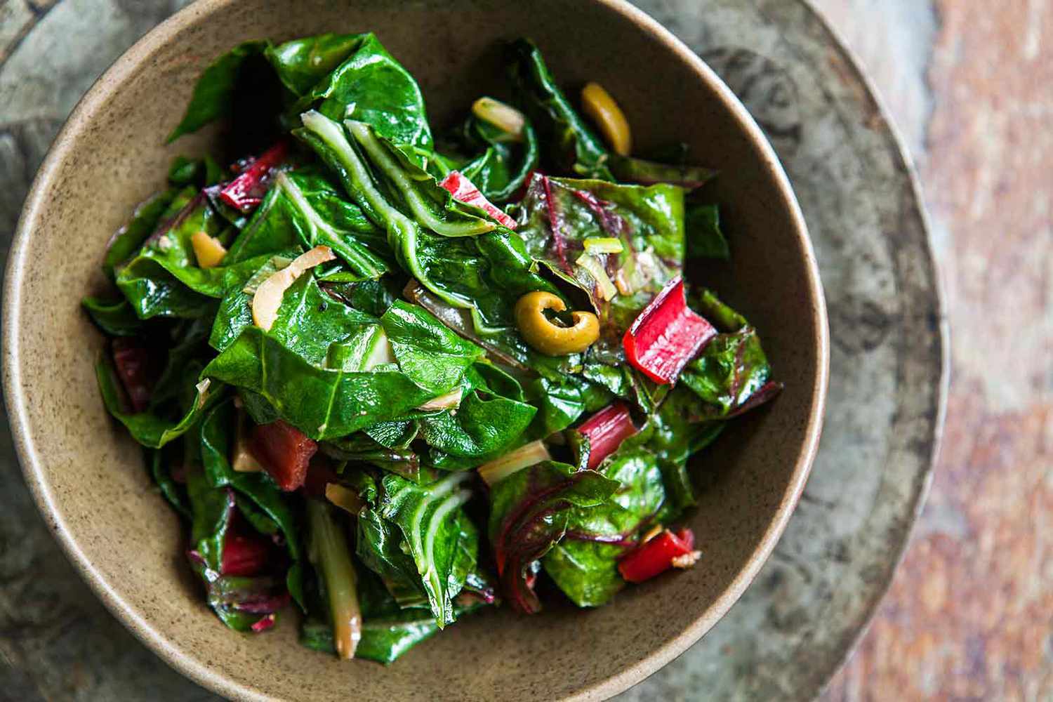 Swiss Chard with Olives