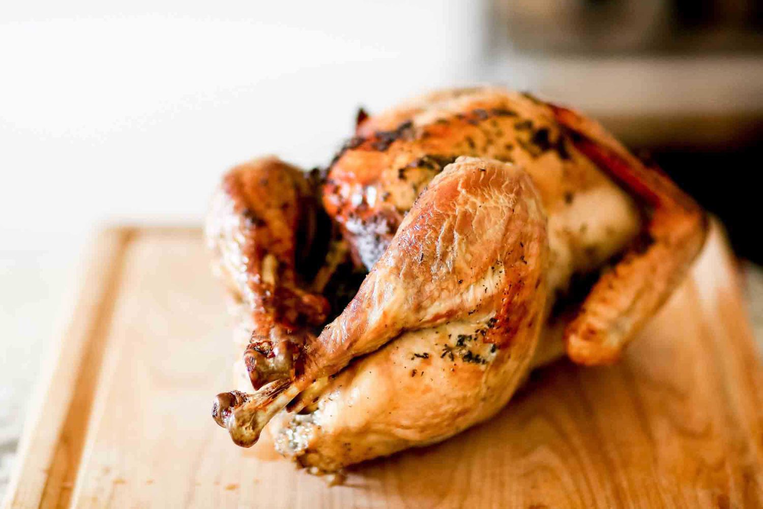Dry Brined Turkey Resting on Counter